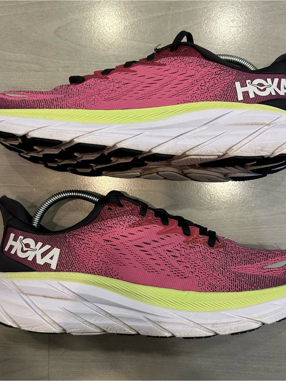 Hoka One One Clifton 8 Women's 11 B Pink 1119394 BGIR Running Sneakers Shoes